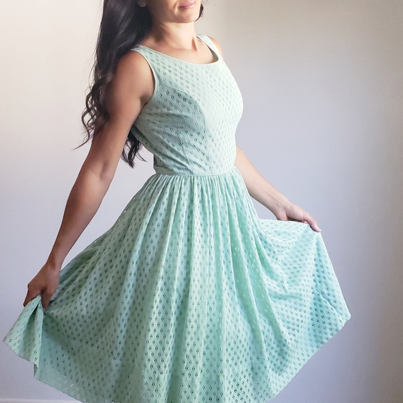 1950s Vintage Dress Jacket Set KerryBrooke by JC Penney's Atomic Mint - Picture 8 of 15